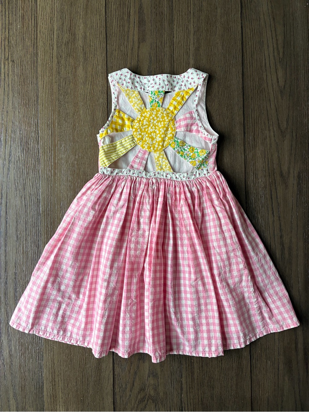 Mini Boden Pink Gingham Sunray Dress ☀️